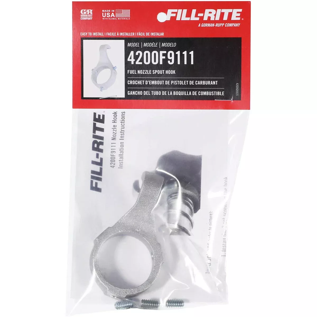FILL-RITE KIT TO ADD A NOZZLE HOOK TO AN AUTOMATIC NOZZLE WITHOUT A HOOK