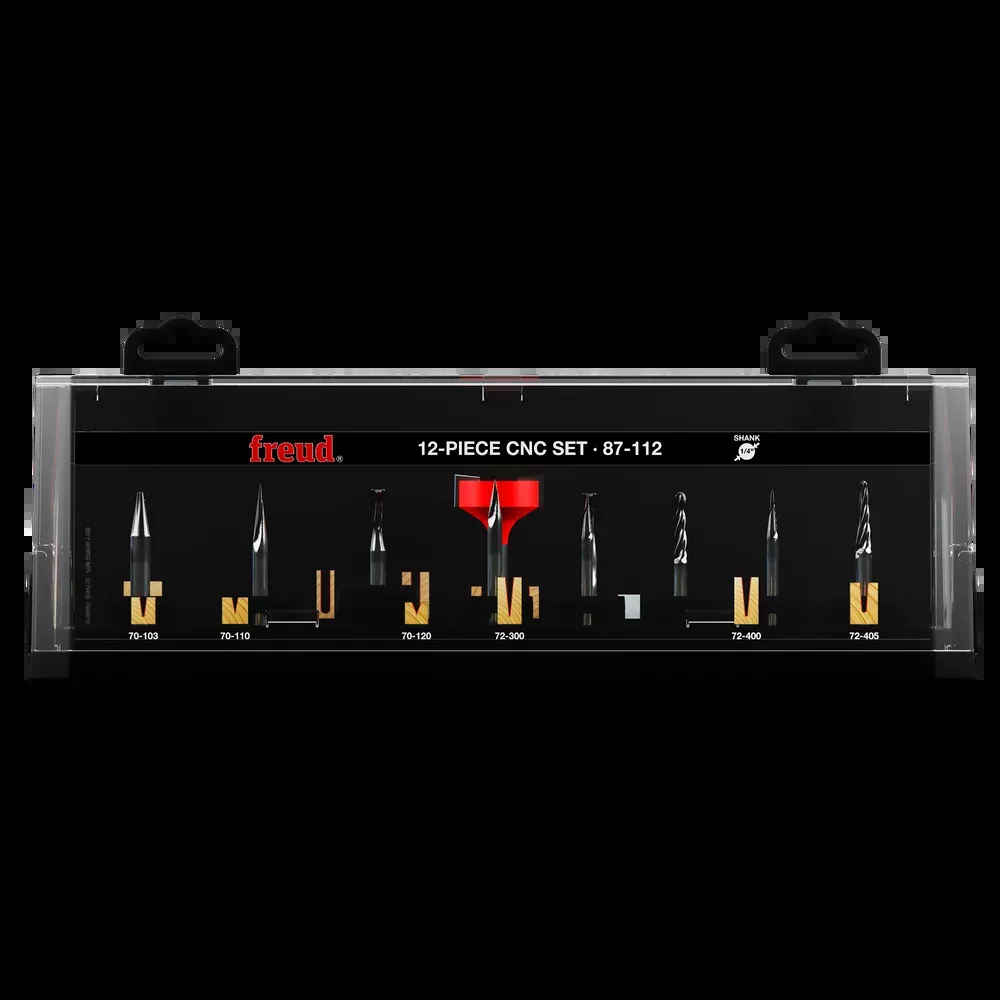 Freud 87-112 12 Piece CNC Router Bit Set