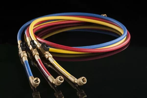 Hilmor 1839143 60" Refrigeration Hoses with Ball Valve Adapters, 4 Piece Set