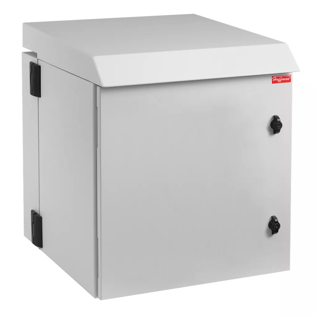 Hoffman PTHS242424G3 PROTEK Double-Hinged Fan Packages, 24.09x 23.62x 24.02, Lt Gray, Steel