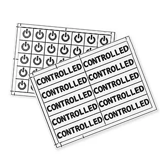 Hubbell CL60 LABELS FOR CONTROLLED Receptacle, 60PK