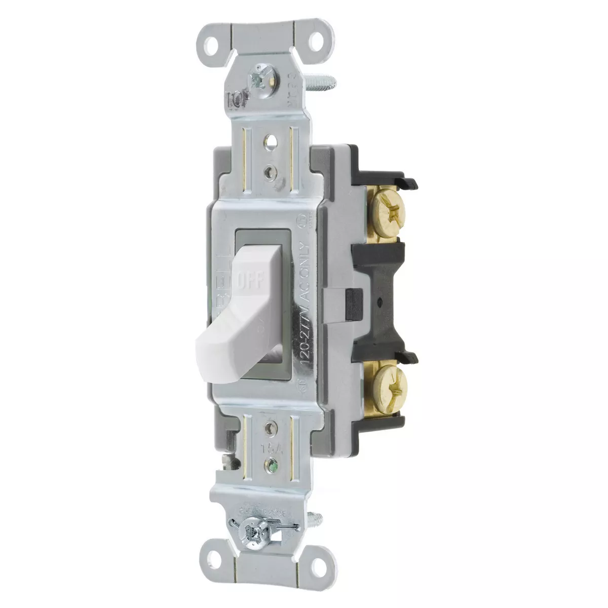 Hubbell CSB215W 15 Amp 120/277 VAC 2-Pole White Toggle Switch