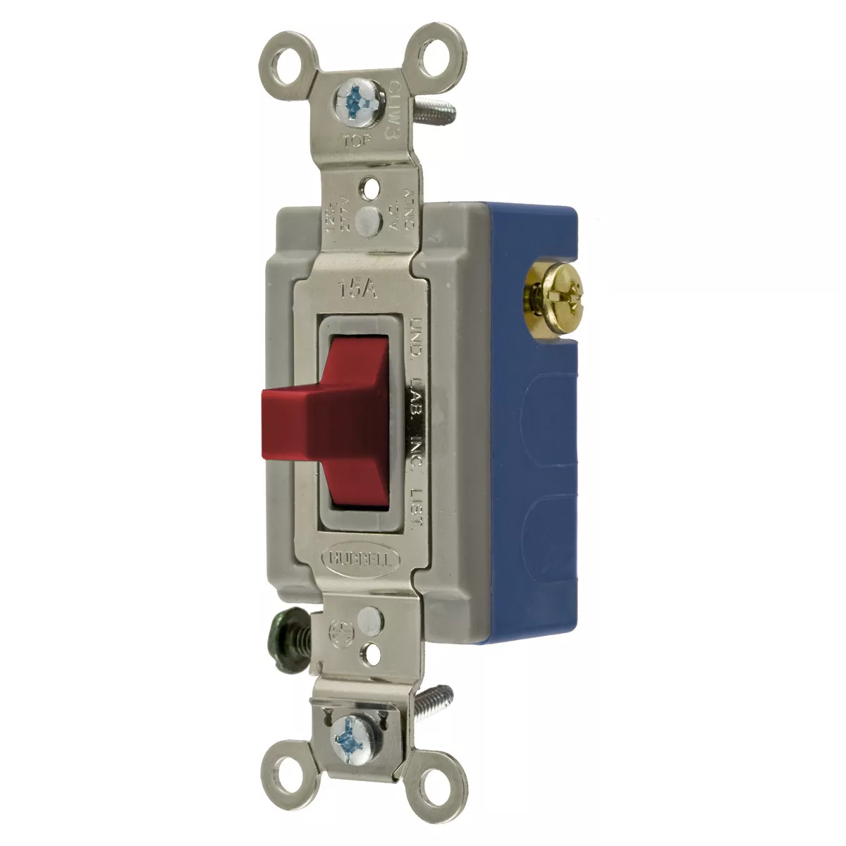Hubbell HBL1556R 15 Amp 120/277 VAC SPDT Red Toggle Switch
