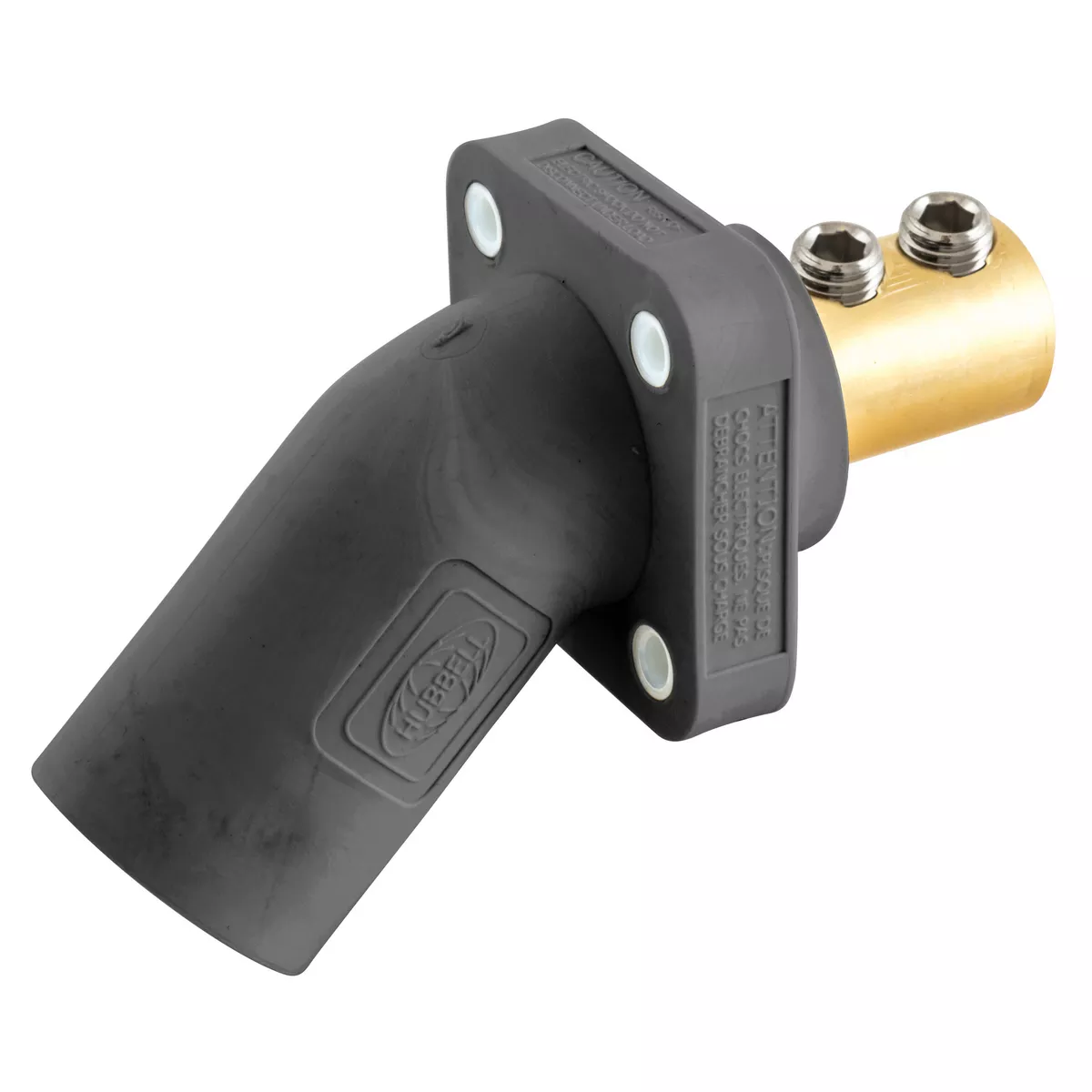 Hubbell HBLMRABK Single Pole, 300/400A ANG INLET, SCRW, BK