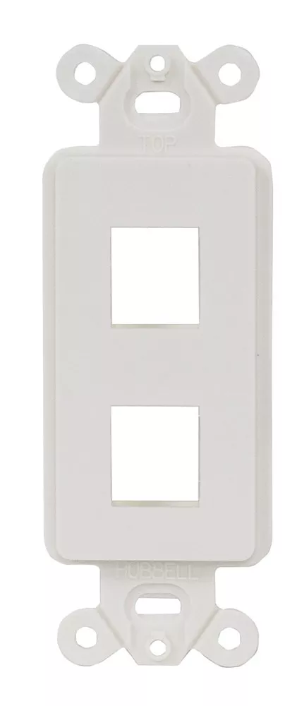 Hubbell ISF2OW 1-Gang Office White 2-Port Face Plate