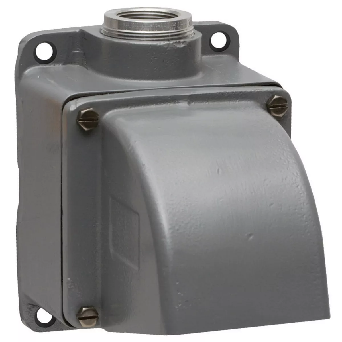 Hubbell MB601004W PS, INS, ANG BOX, 60/100A, 2" HUB, ALUM