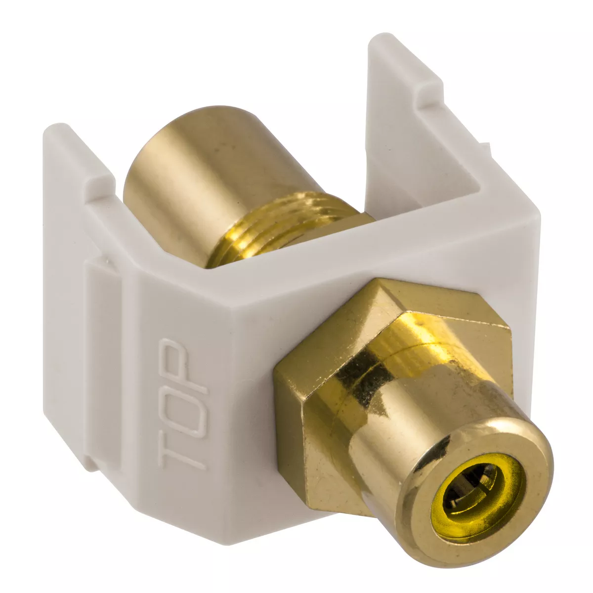 Hubbell SFRCYFF SNAP-FIT, YL RCA/RCA, OW HOUSING