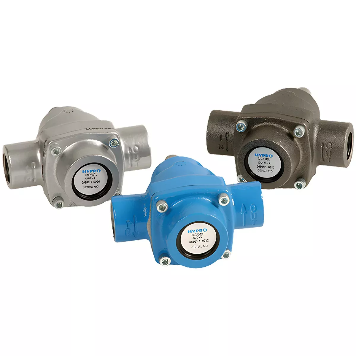 Hypro 4001C Cast Iron 4 Roller Sprayer Pump - 3/4" NPT Inlet & Outlet, 5/8" Solid Shaft, 9.1 GPM