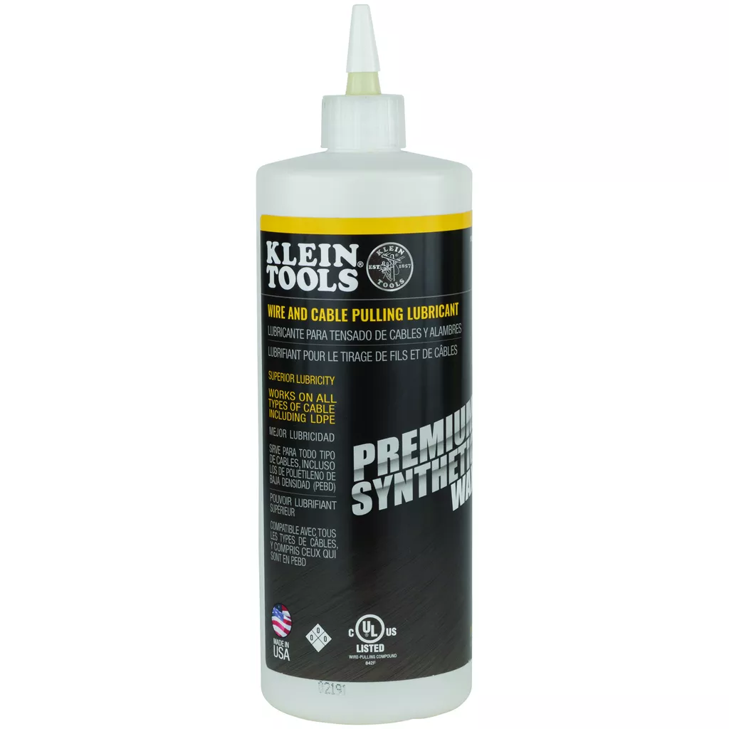 Klein 51010 Premium Synthetic Wax Cable Pulling Lube 1-Quart