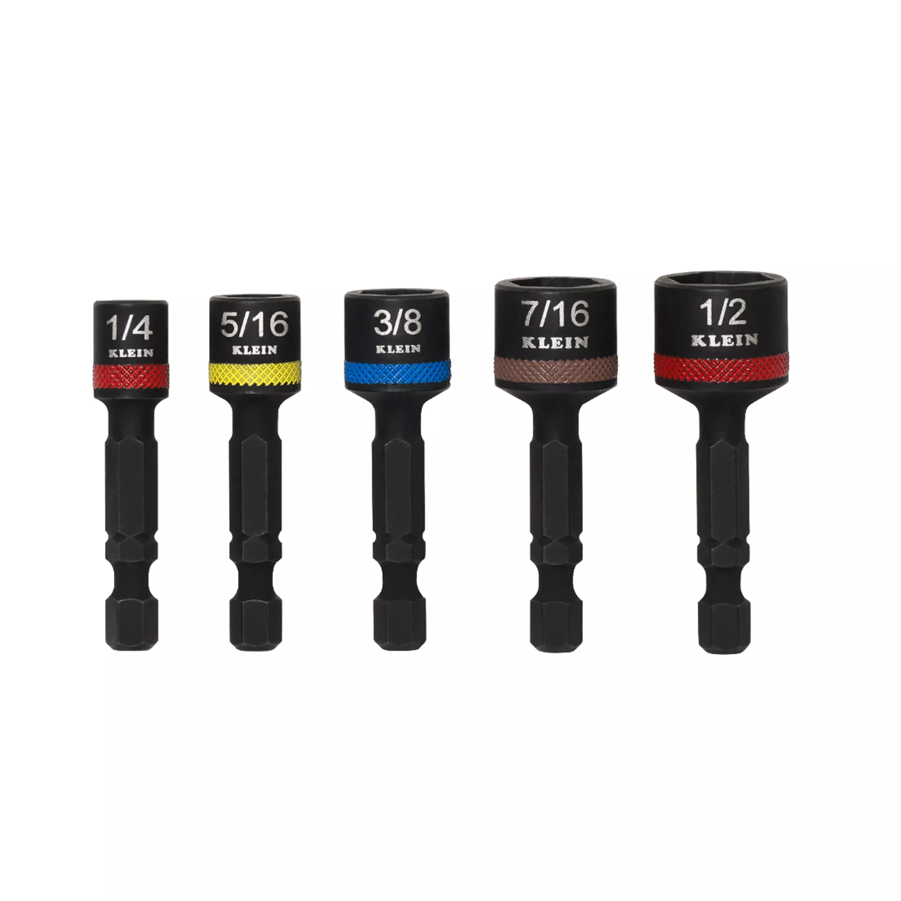 Klein Tools 32925S Magnetic Power Nut Setters, 2-Inch Shaft, 5-Piece