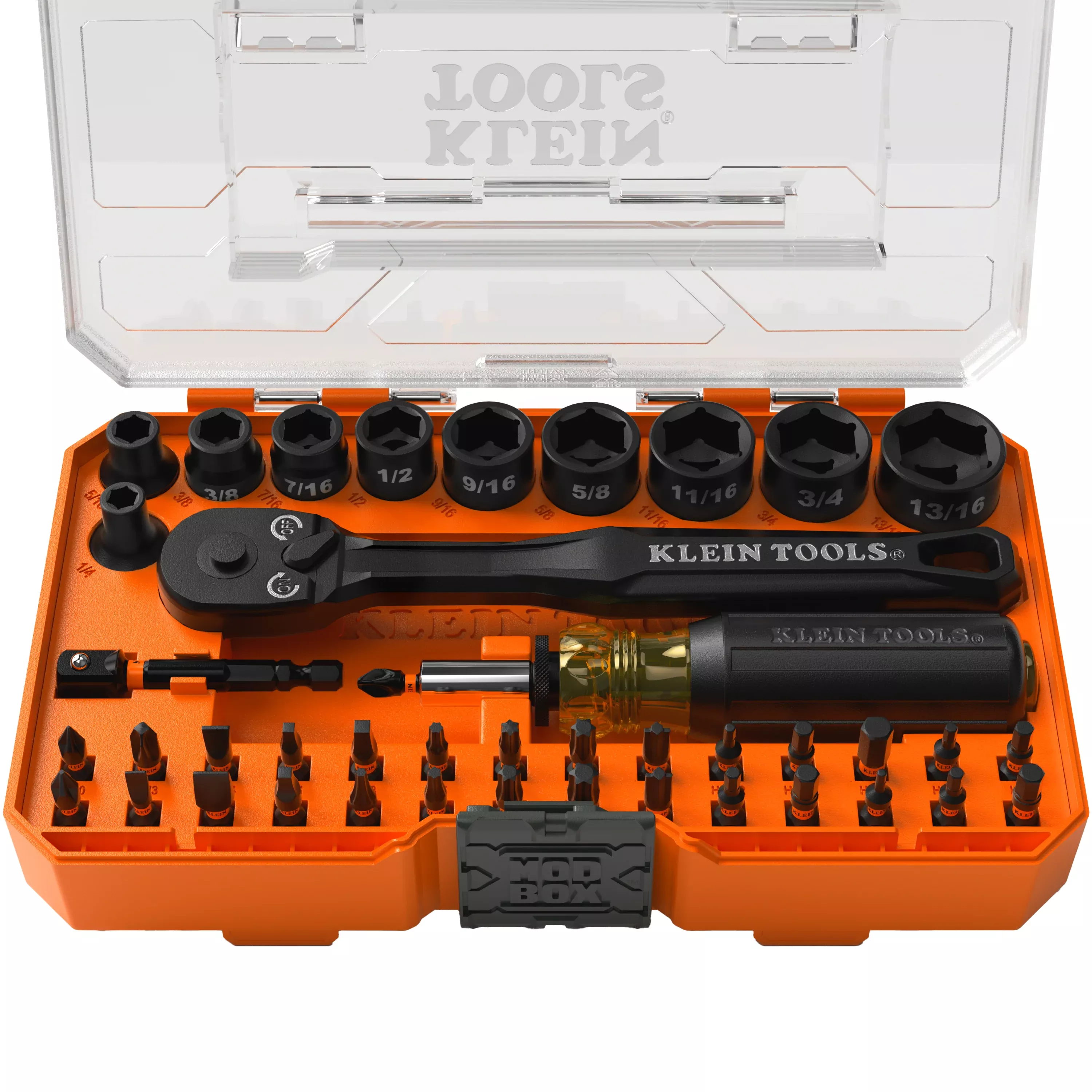 Klein Tools 33806 ProFlex Impact Driver Bit and Socket Set, SAE, 43-Piece