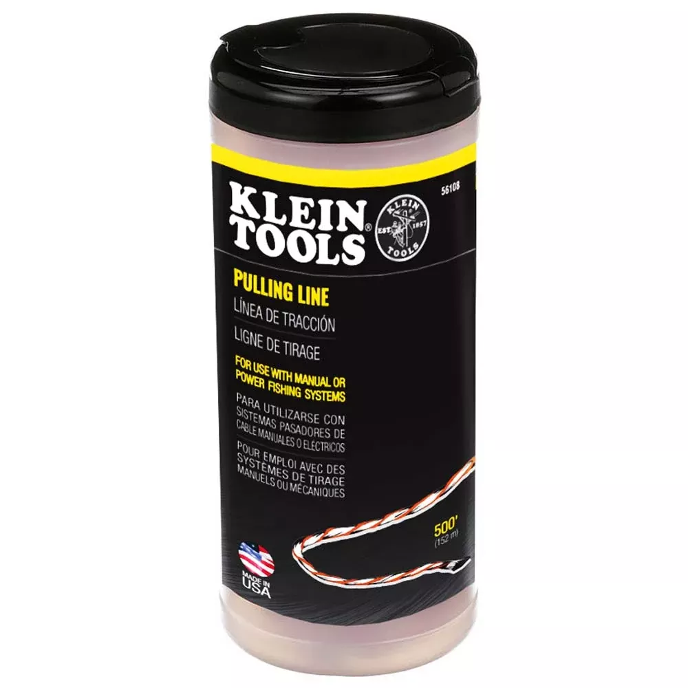 Klein Tools 56108 Poly Pull Line with Orange Tracer 500-Feet
