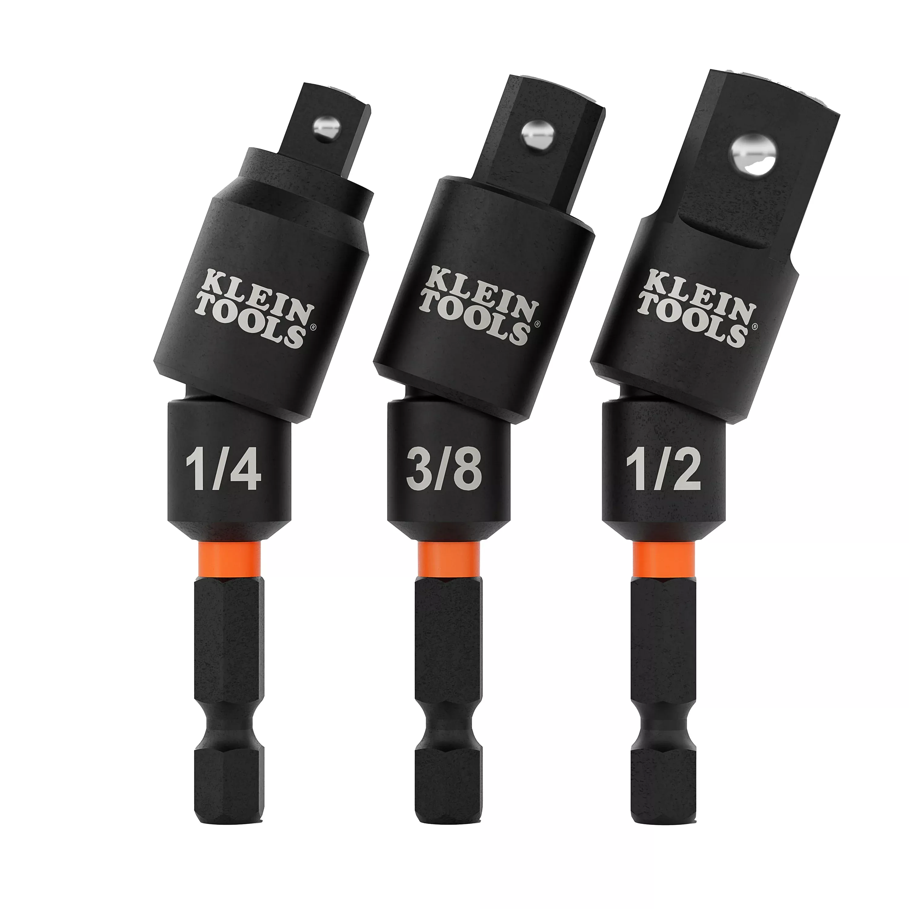 Klein Tools 65813SW Swivel Impact Driver Socket Adapter Set, 3-Piece