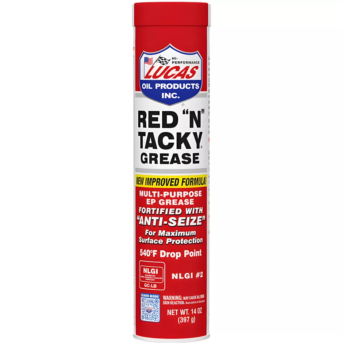 Lucas Red "N" Tacky Grease - 14oz Tube, Case of 10
