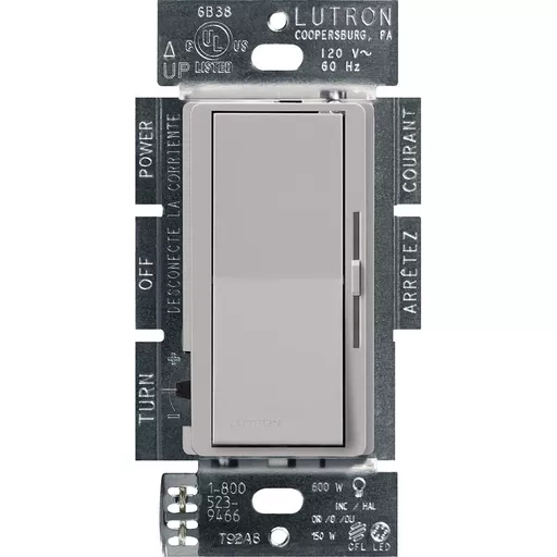 Lutron DVCL-153PH-GR DIVA CFL/LED CLAM