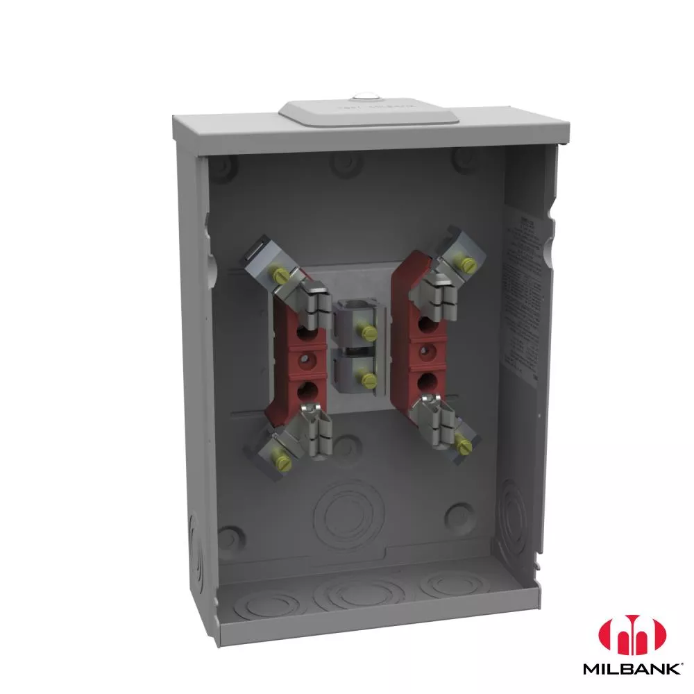 Milbank U7490-XL 125 Amp 4-Terminal Ring Type Overhead and Underground Meter Socket