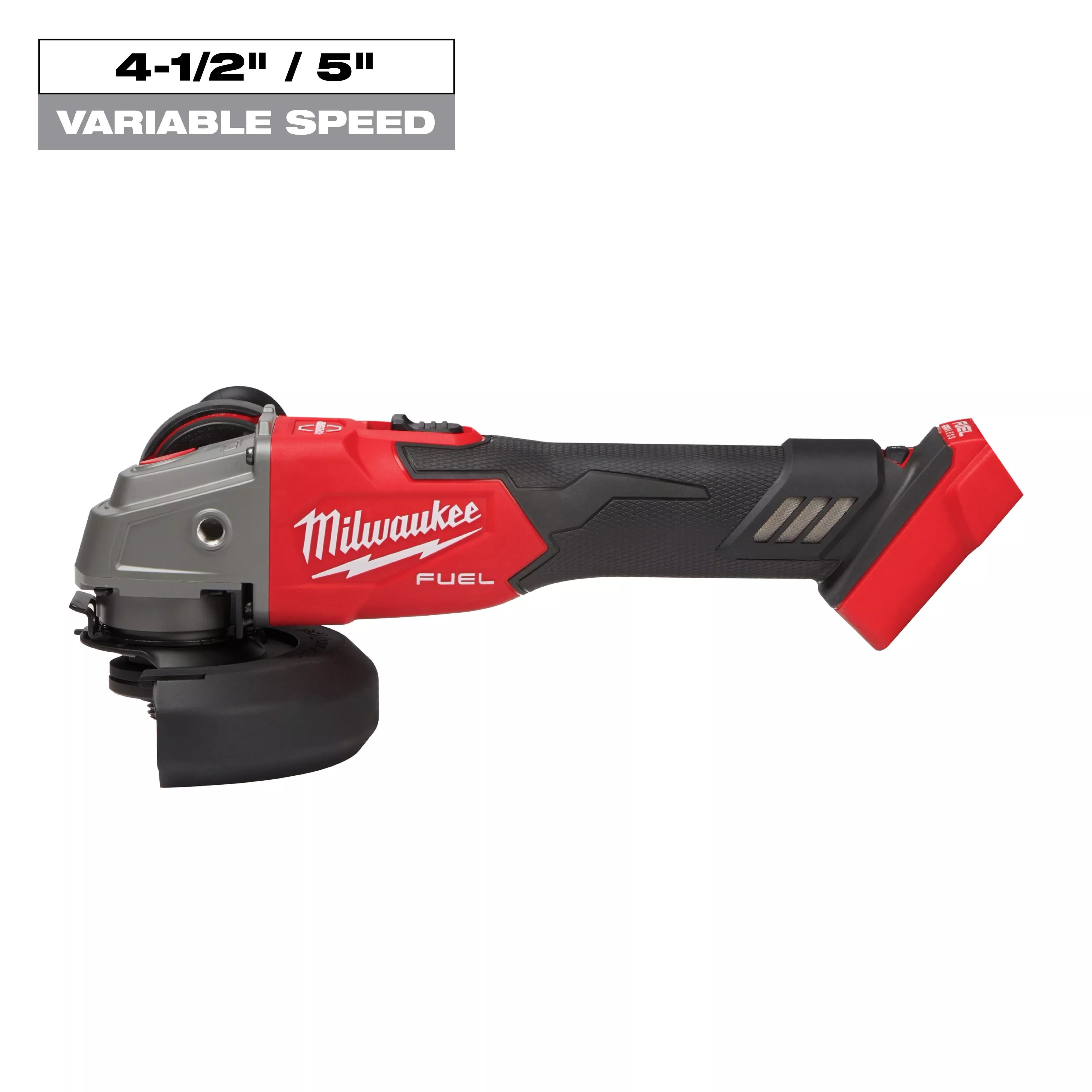 Milwaukee 2889-20 M18 FUEL™ 4-1/2" / 5" Variable Speed Braking Grinder, Slide Switch Lock-On