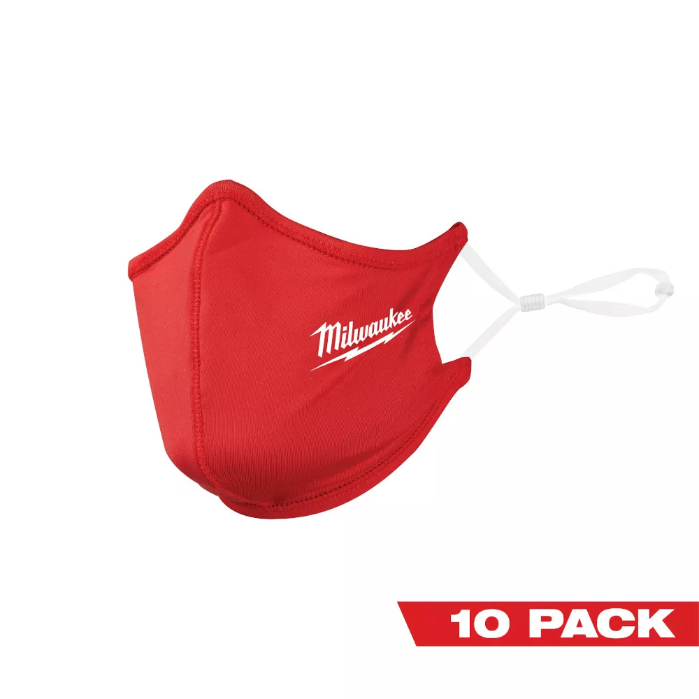 MILWAUKEE 48-73-4229 10PK RED 2-LAYER FACE MASK