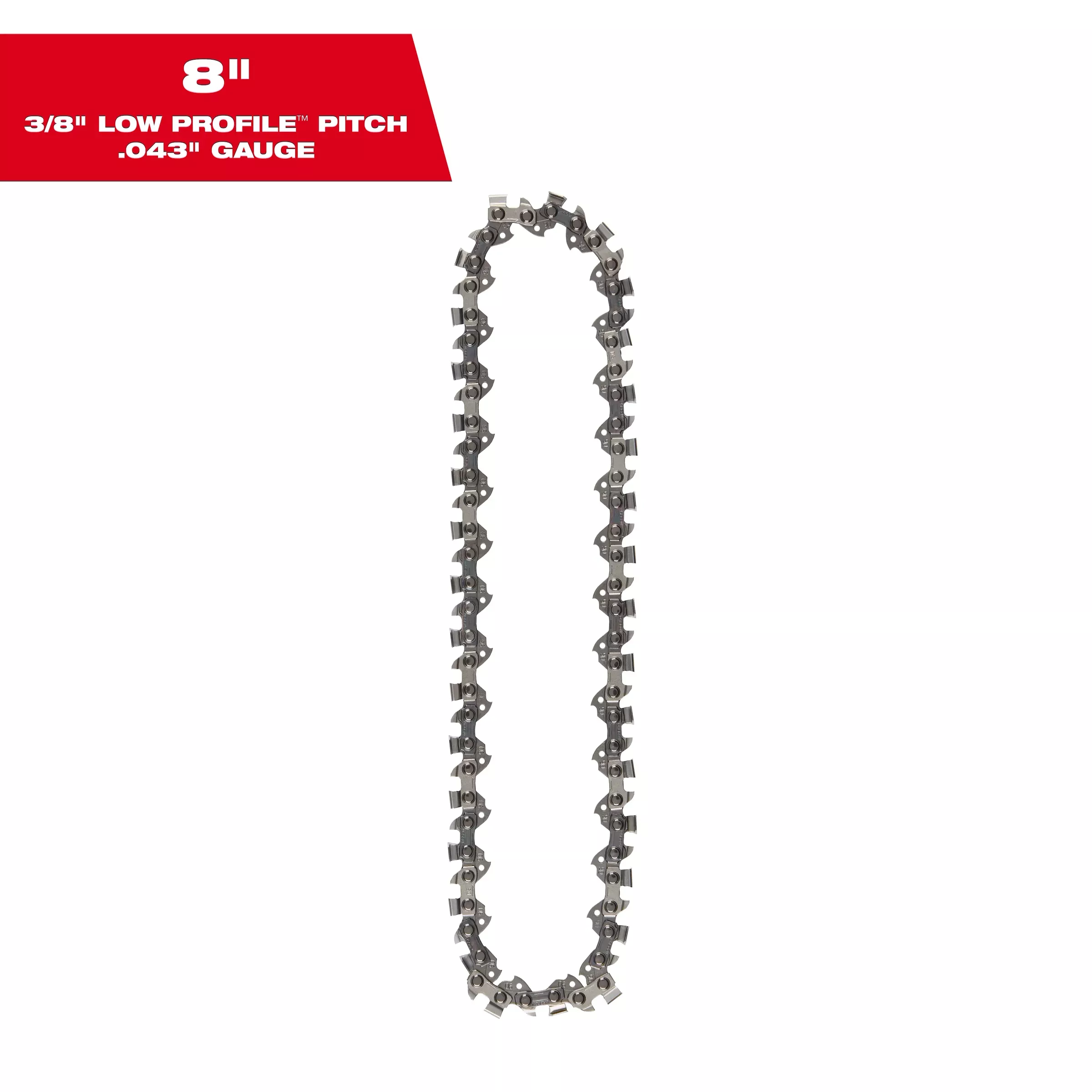 Milwaukee 49-16-2750 8" 3/8" LOW PROFILE™ Pitch, .043" Gauge Saw Chain