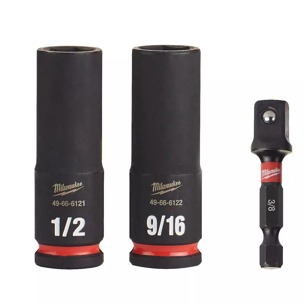 Milwaukee 49-66-4417 3pc SHOCKWAVE™ Impact Duty 3/8" Drive Deep Well Socket Set