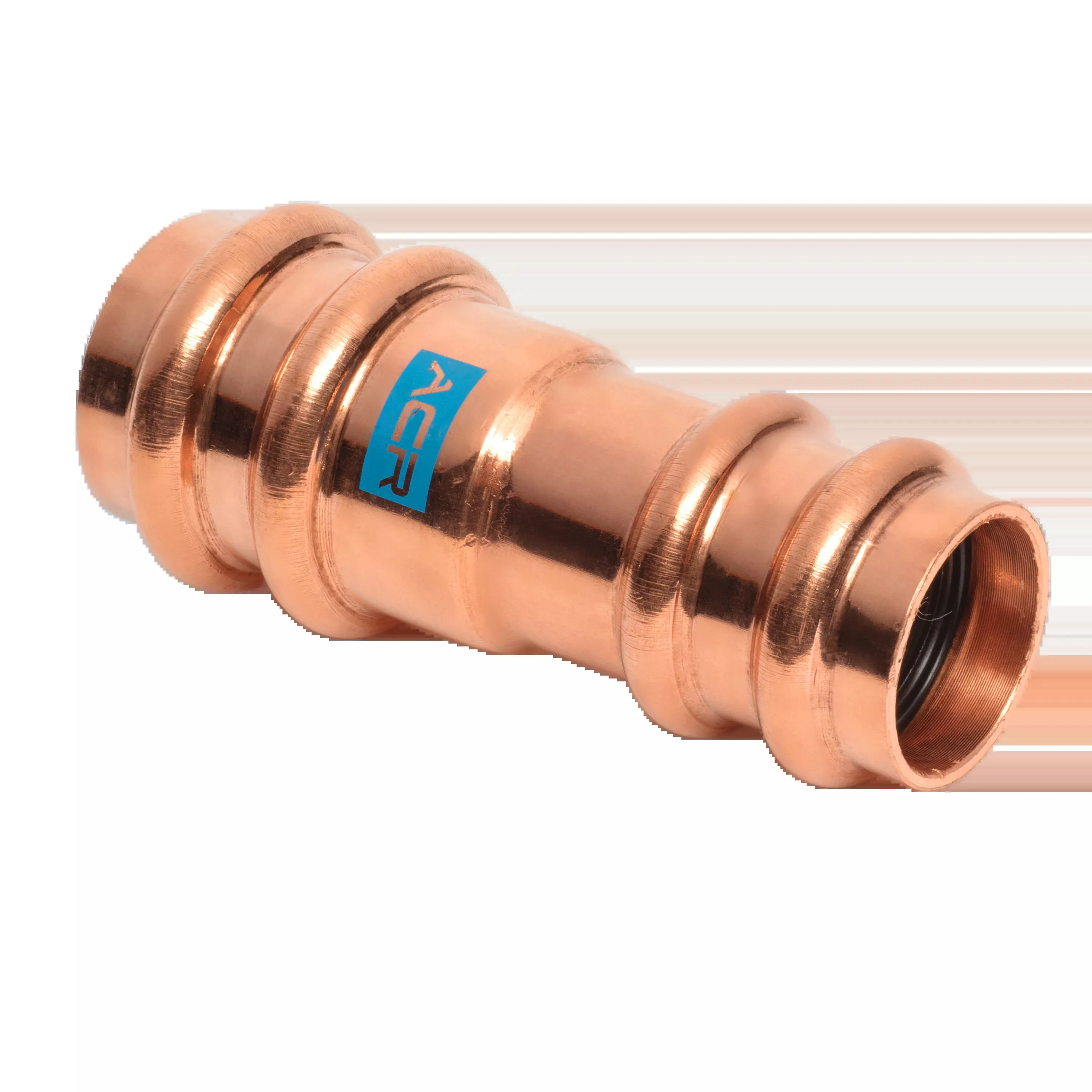 Mueller Streamline RP01021 1/2" x 1/4" ACR Copper Press Reducing Coupling