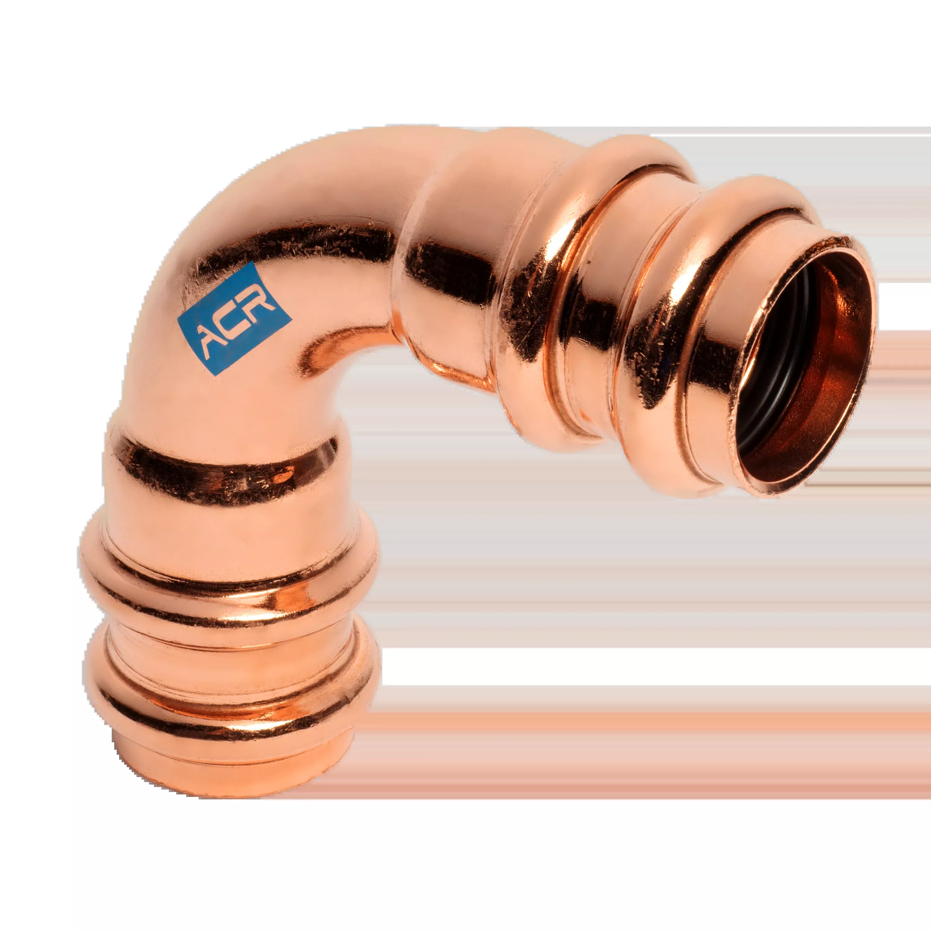 Mueller Streamline RP02716 3/8" ACR Copper Press 90° Elbow