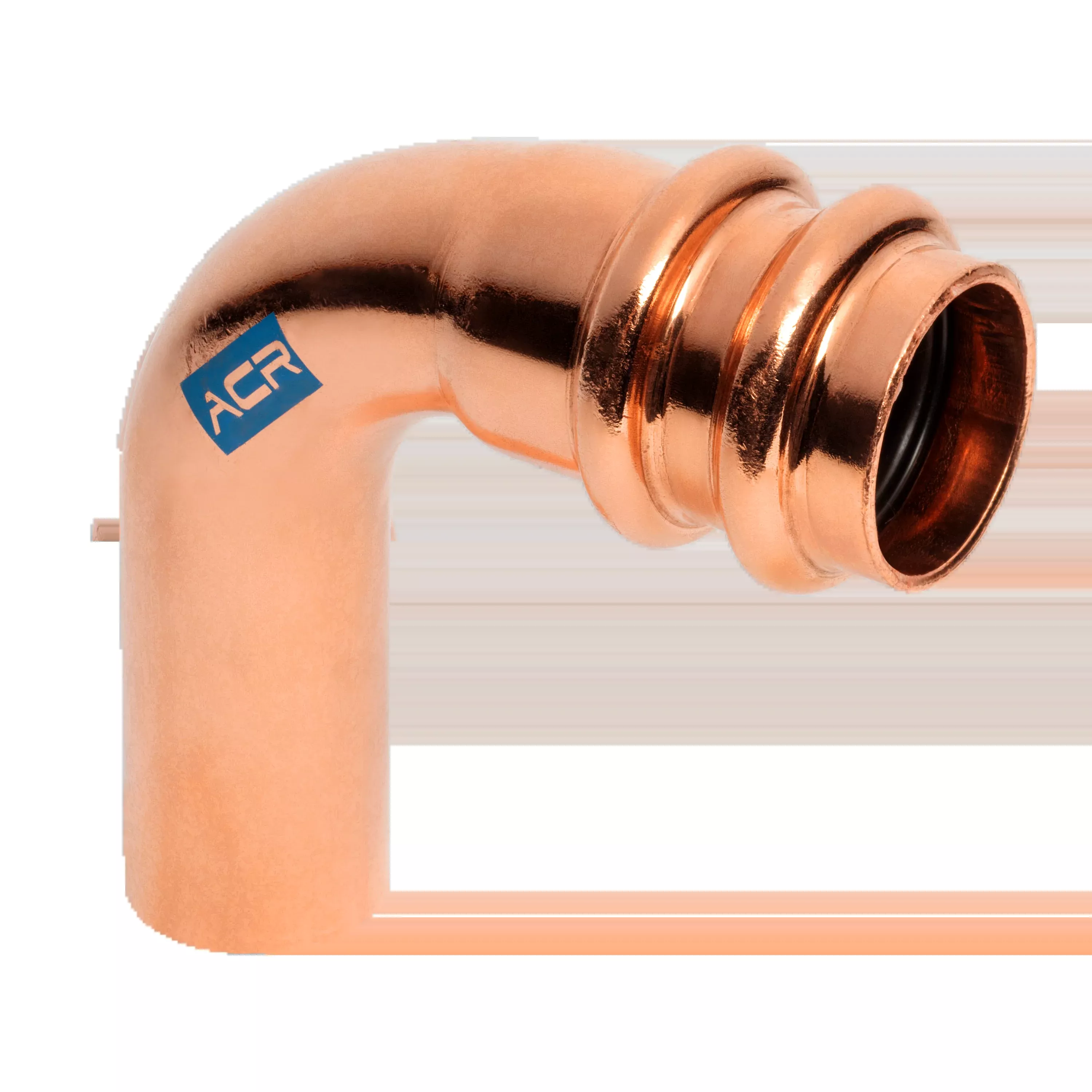 Mueller Streamline RP02809 3/8" ACR Copper Press 90° Street Elbow
