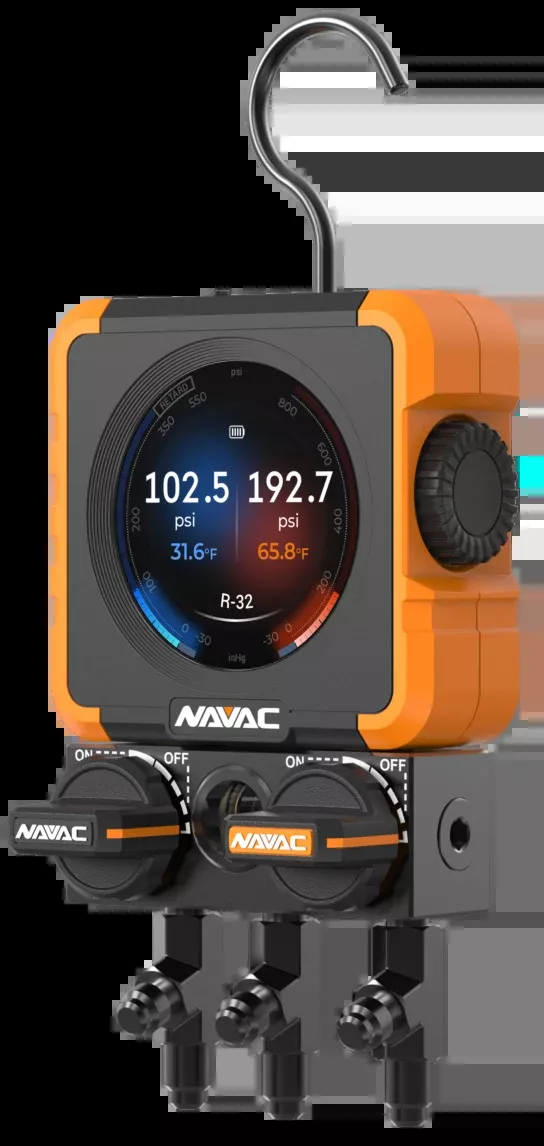 NAVAC N1DX Flex 1 Manifold Gauge w/HD Color Graphic Interface