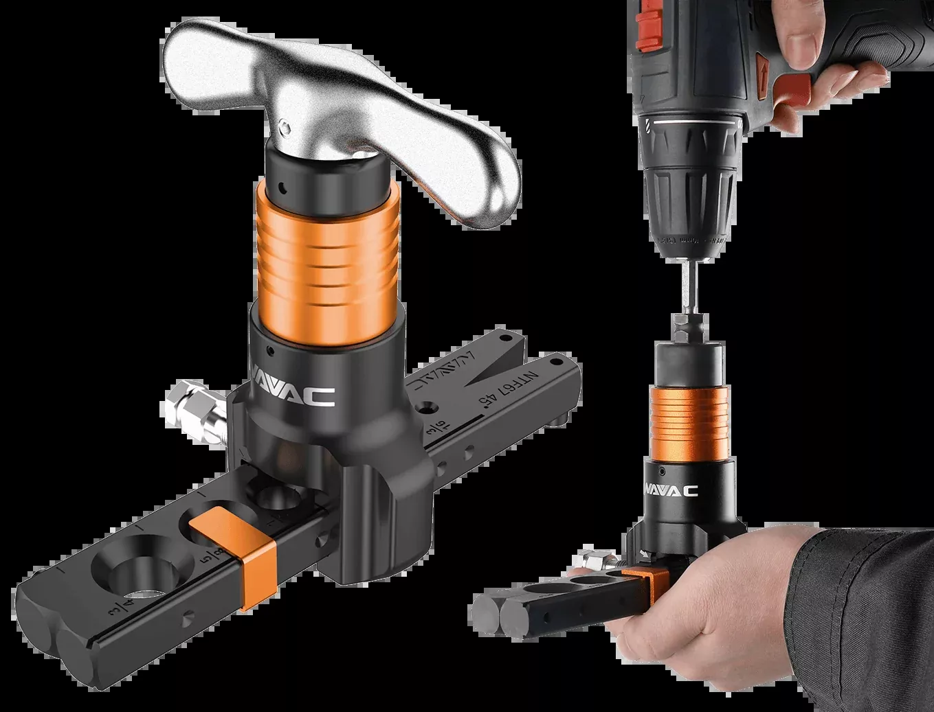 NAVAC NTF67D Hand or Drill Powered Flaring Tool