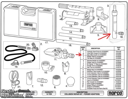 Norco 910220B Ram for 910005B set