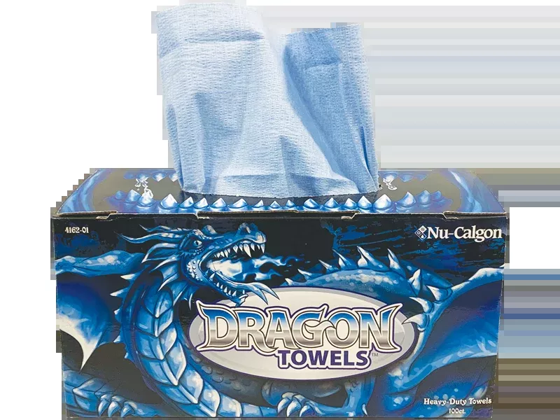 Nu-Calgon 4162-01 Dragon Towels Cleaning Towels (100 Count Box)