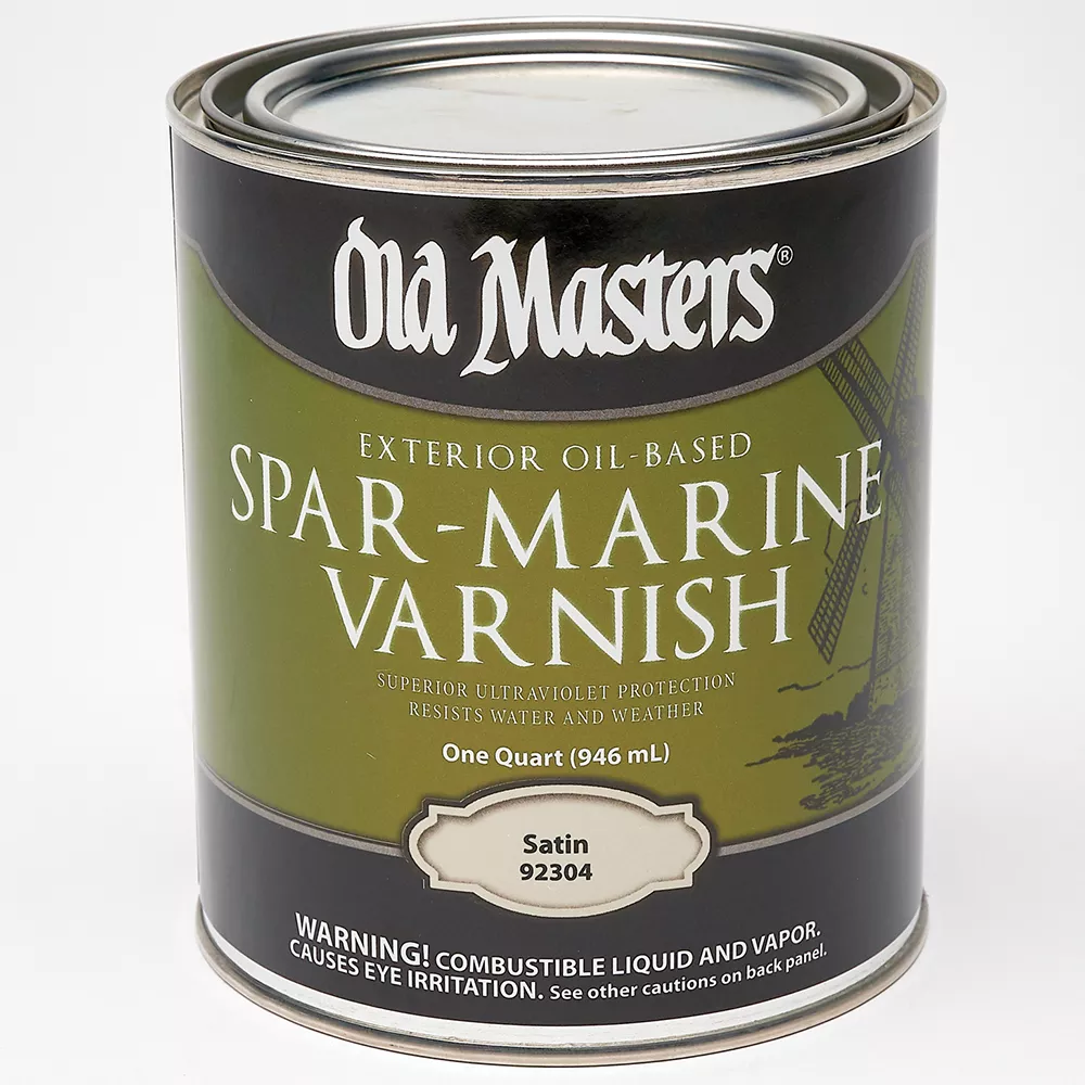 Old Masters Exterior Oil-Based Spar Marine Varnish, Quart, Satin