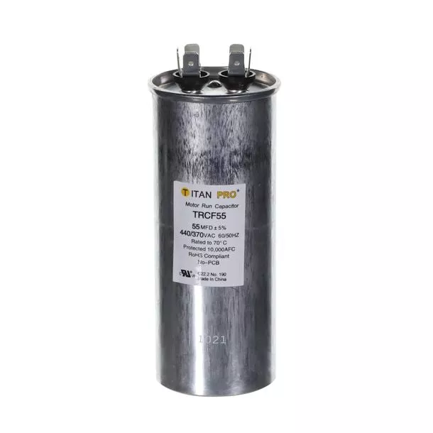 Packard TRCF55 TITAN PRO Run Capacitor 55 MFD 440/370 Volt, Round