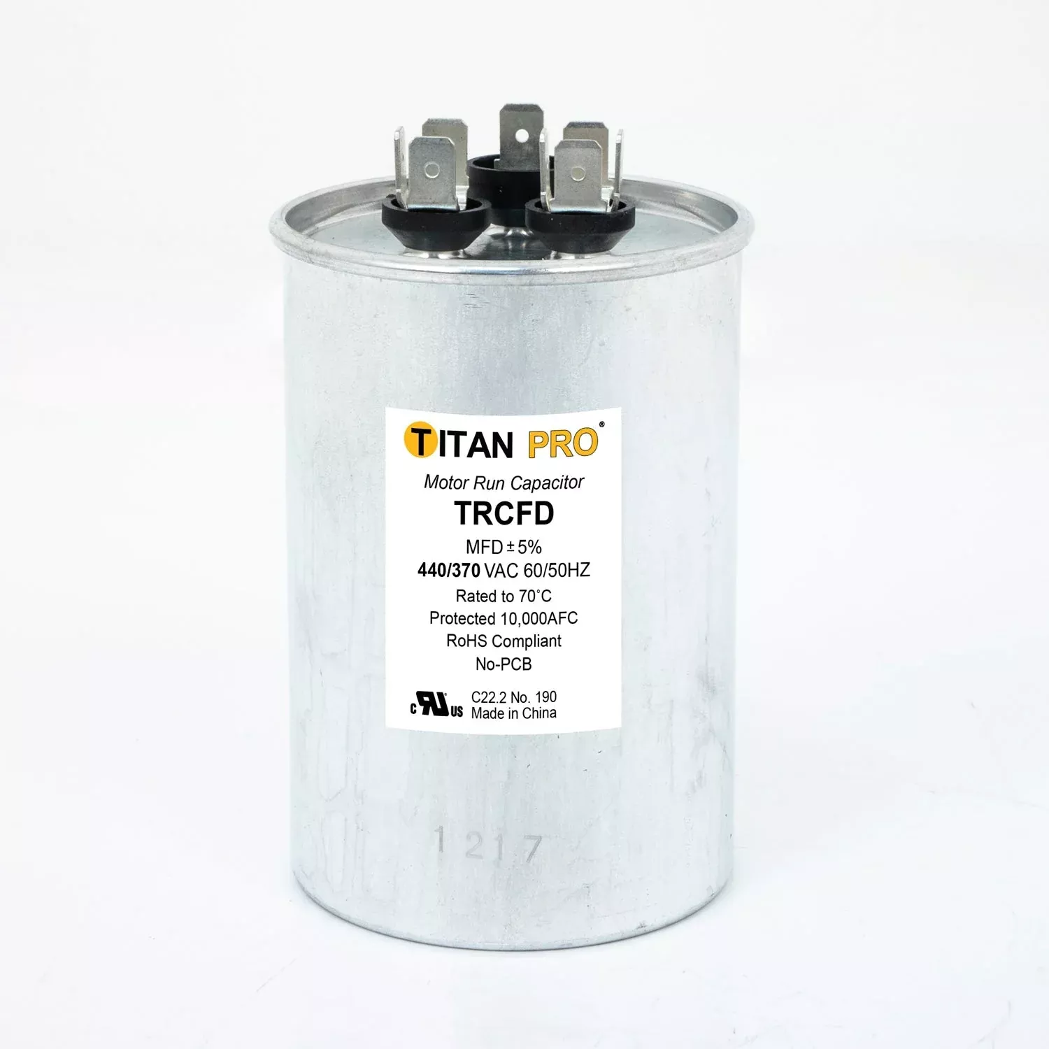Packard TRCFD353 Titan PRO Run Capacitor 35+3 MFD 440/370 Volt, Round