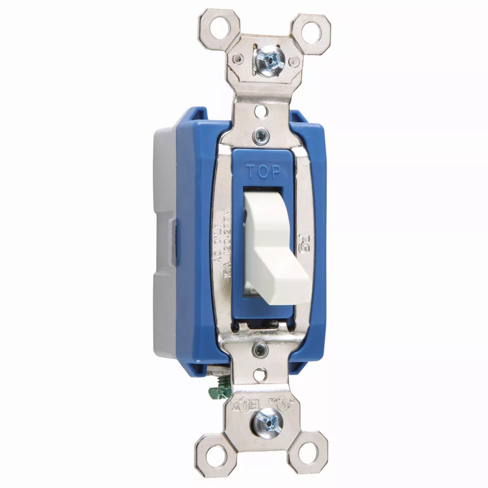 Pass & Seymour PS15AC1-WSL 1pole Lighted Switch, Back & Side Wire, 15A 120/277V - White