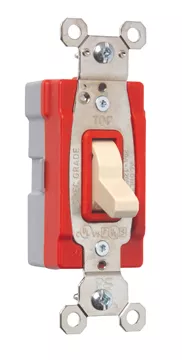 Pass & Seymour PT20AC3-LA PlugTail™ 3Way Toggle Switch, 20A 120/277V - Light Almond