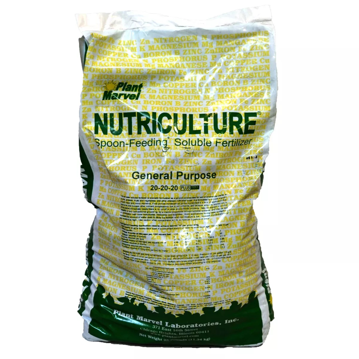 Plant Marvel 20-20-20 General Purpose Water Soluble Fertilizer 25 LB
