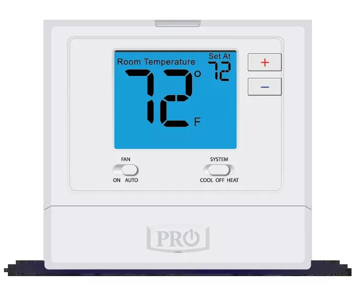 PRO1 IAQ T701 Digital Non-Programmable Thermostat, Single Stage, 1 Heat - 1 Cool