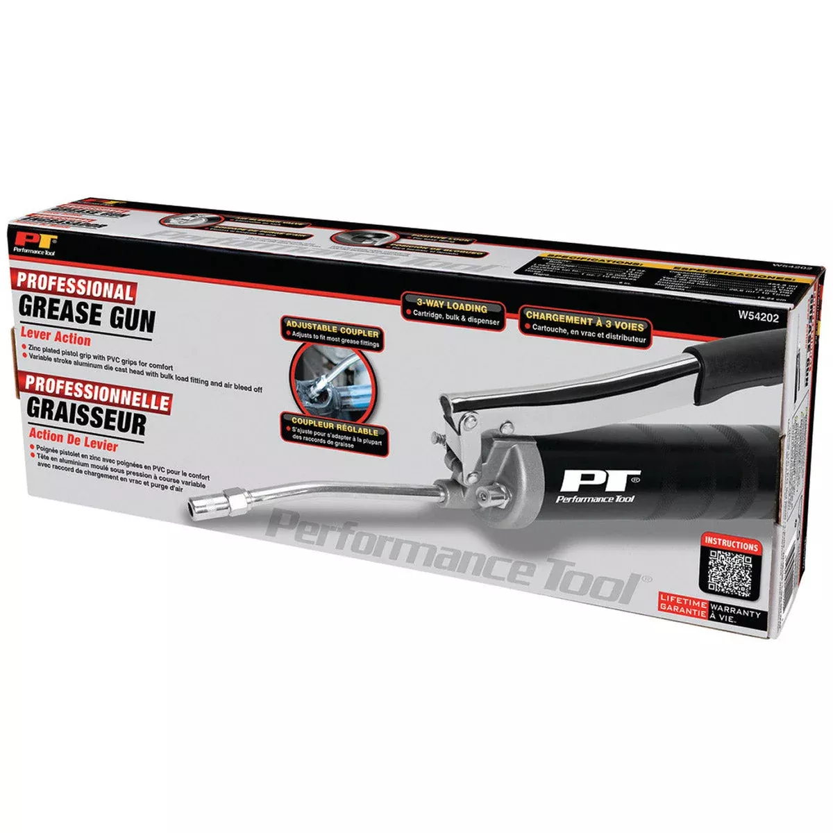 PROFESSIONAL LEVER TYPE GREASE GUN WITH RIGID EXTENSION