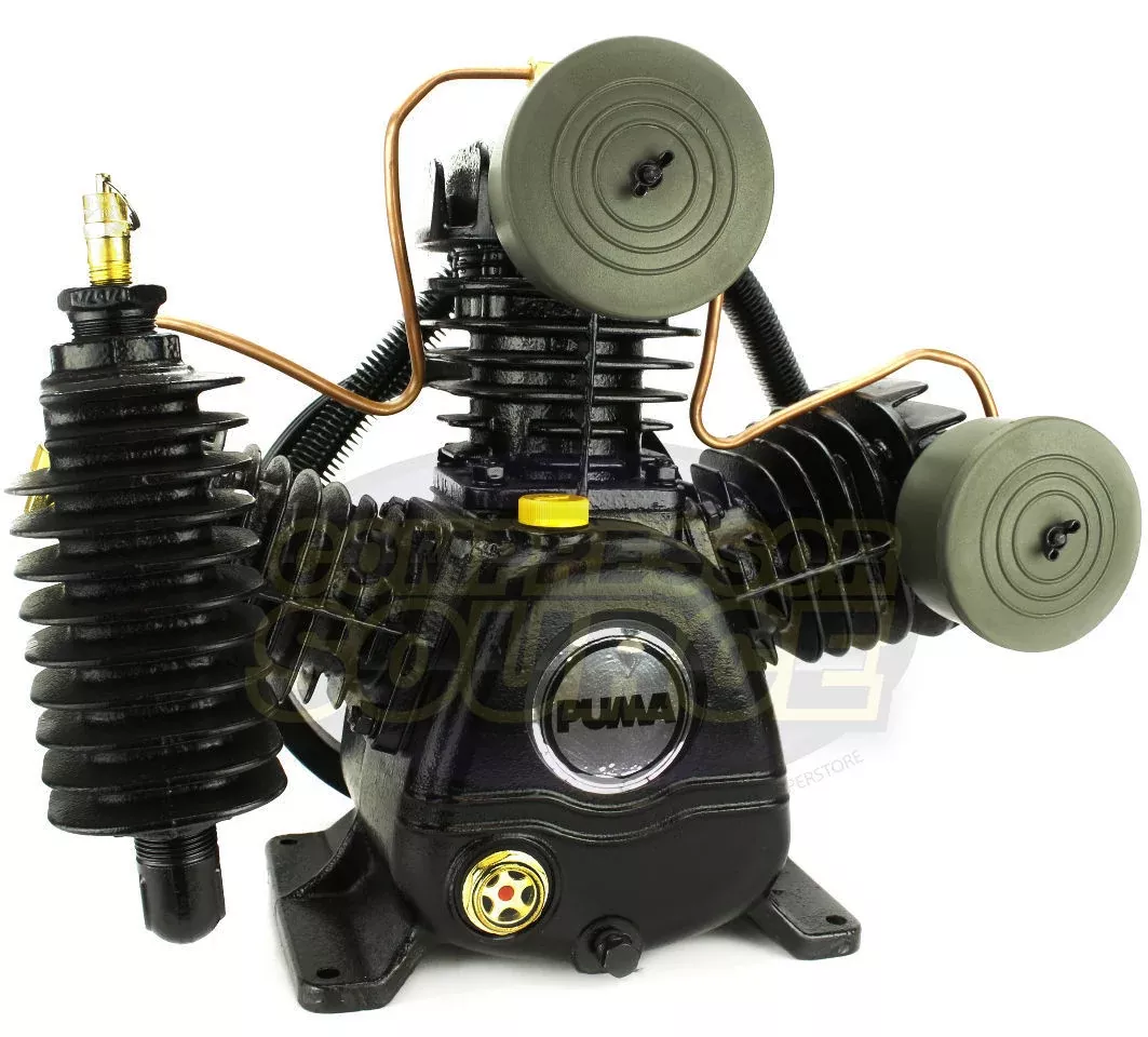 Puma TUE-50 3 Cylinder Two Stage Cast Iron 15 SCFM Air Compressor Pump