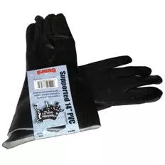 PVC BLACK CHEM.GLOVE SANDFINISHED