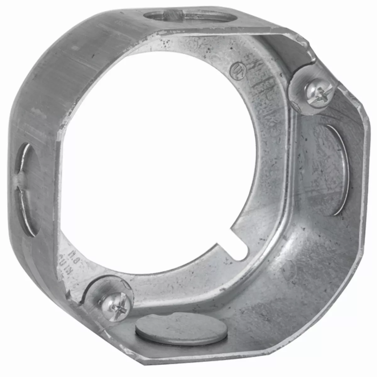 Raco 111 3-1/2" Octagon Extension, 1-1/2" Deep, 1/2" Side Knockouts
