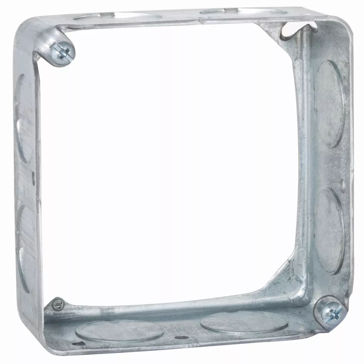 Raco 202 4" Square Extension Ring, Drawn, 1-1/2" Deep, Eight 3/4" KO's