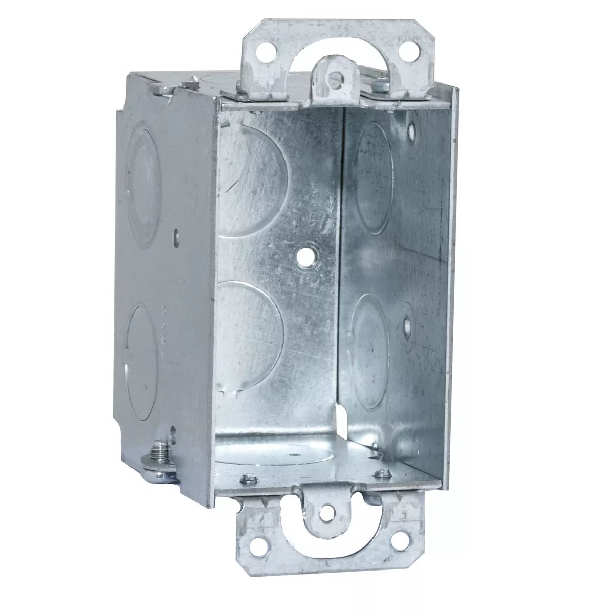 Raco 503 3" x 2" Switch Box, Gangable, 2-1/2" Deep, Six 1/2 & Two 3/4" KO's, Plaster Ears