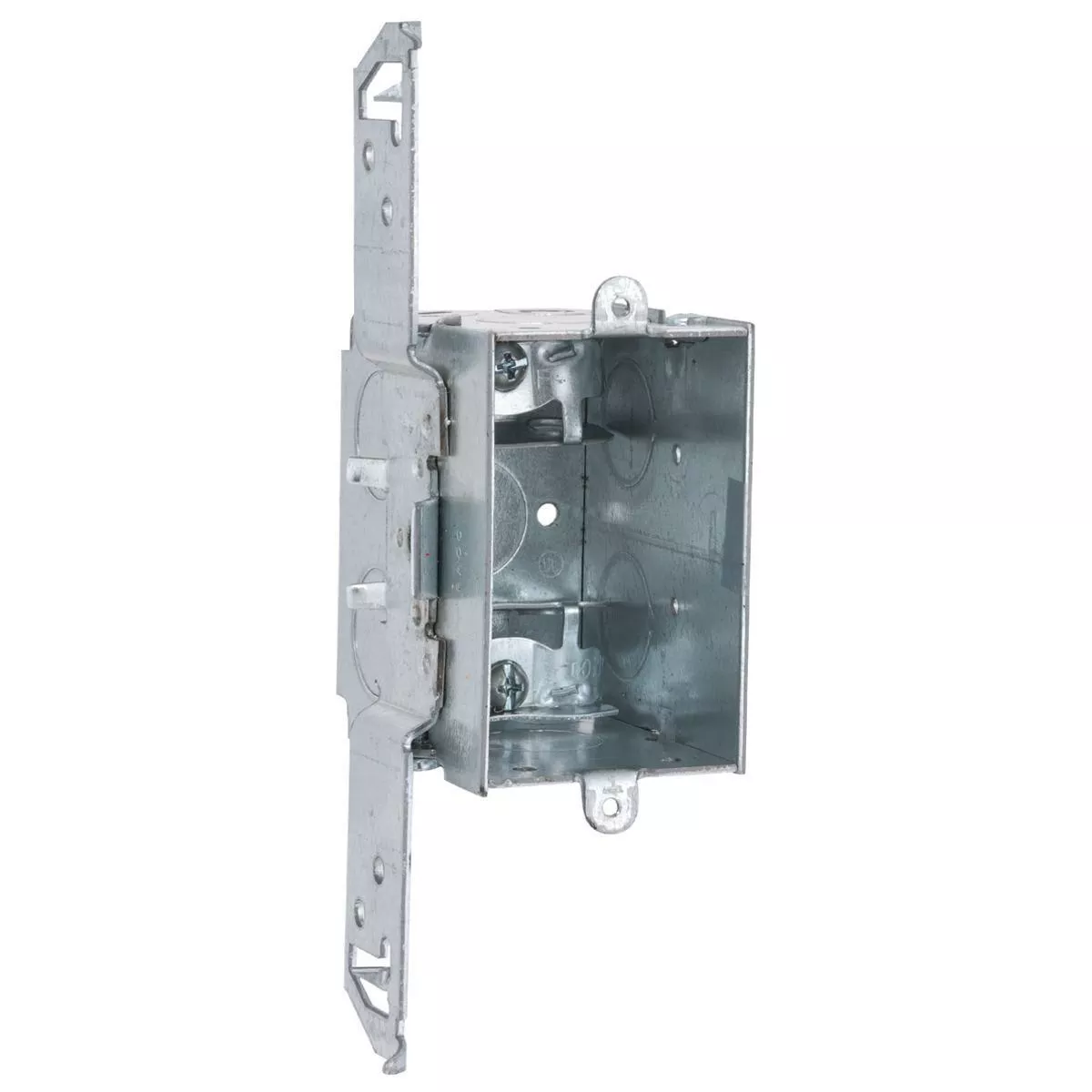 Raco 574 3" x 2" Switch Box, Gangable, 2-3/4" Deep, Three 1/2" KO's & AC/MC/Flex Clamps, TS Bracket