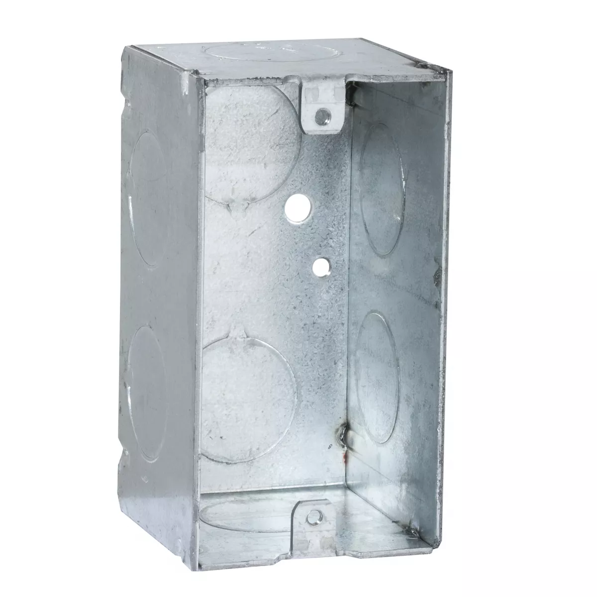 Raco 674 4" x 2" Handy Box, 2-1/8" Deep, 3/4" End Knockouts, Welded