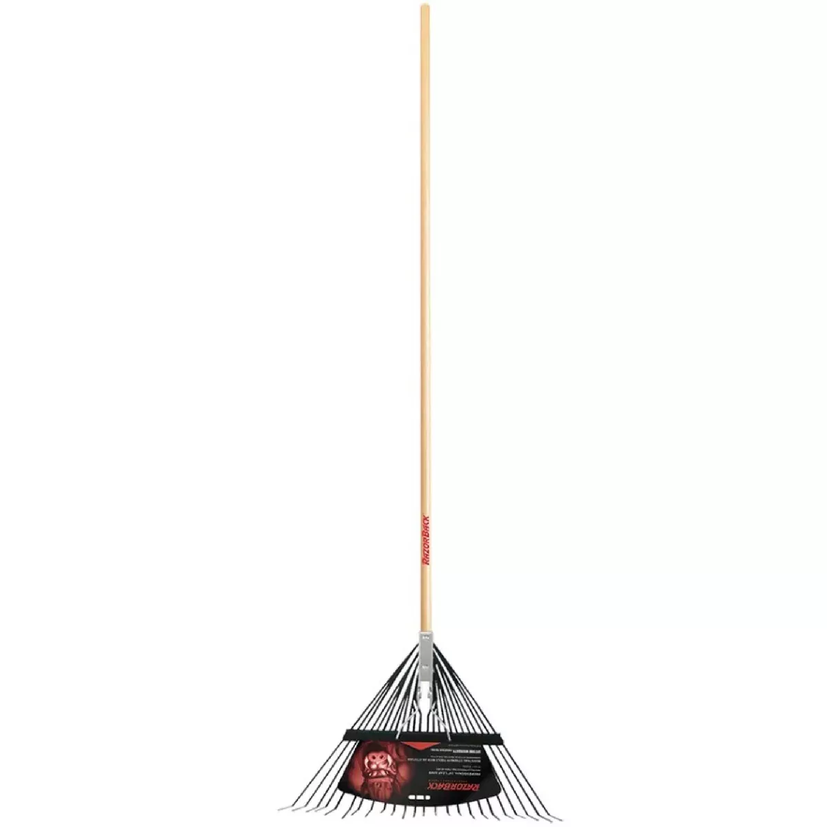 Razor-Back 24-inch Tine Metal Leaf Rake with Wood Handle