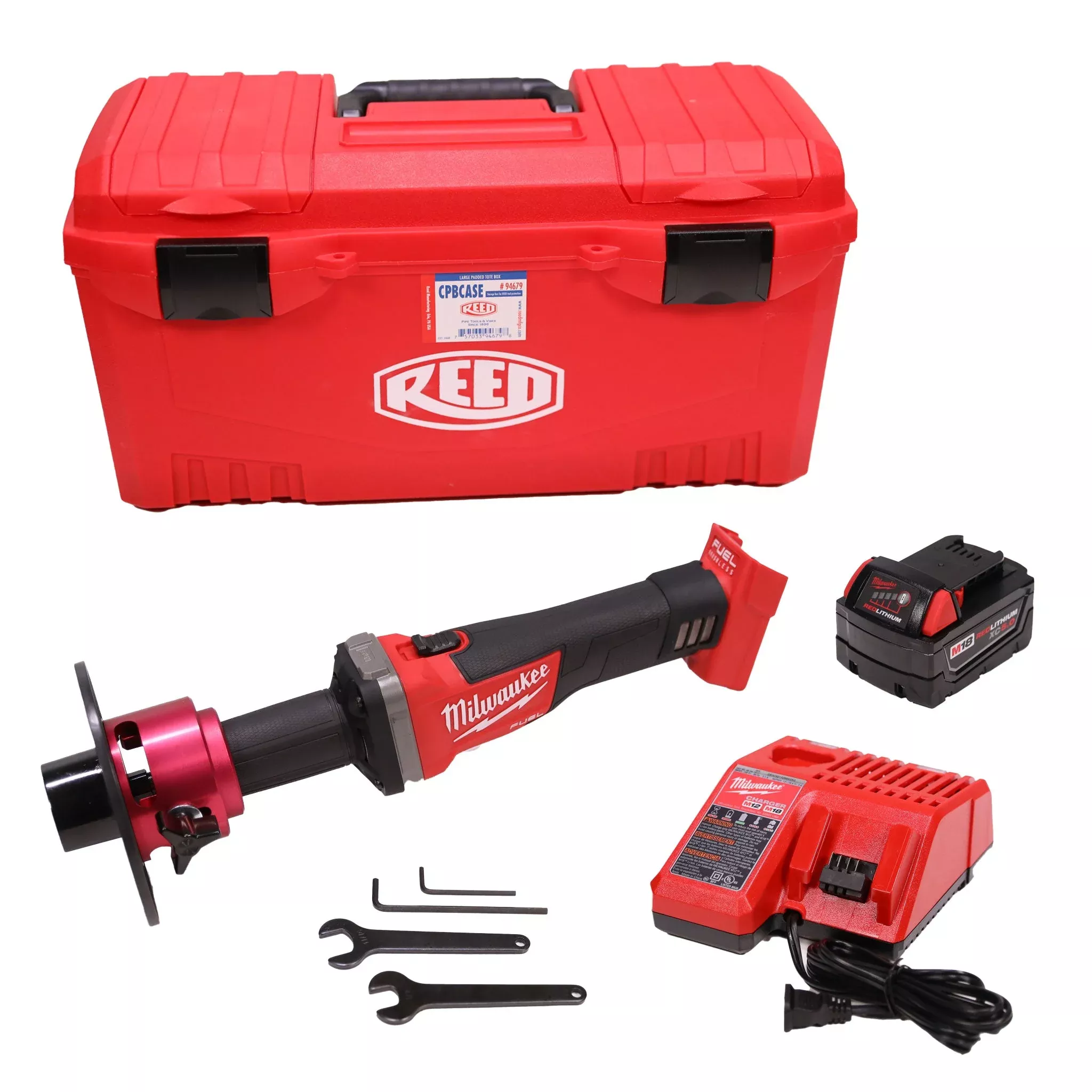 Reed Mfg Bevel Boss™ Cordless Pipe Beveler Kit, Milwaukee Custom Bundle