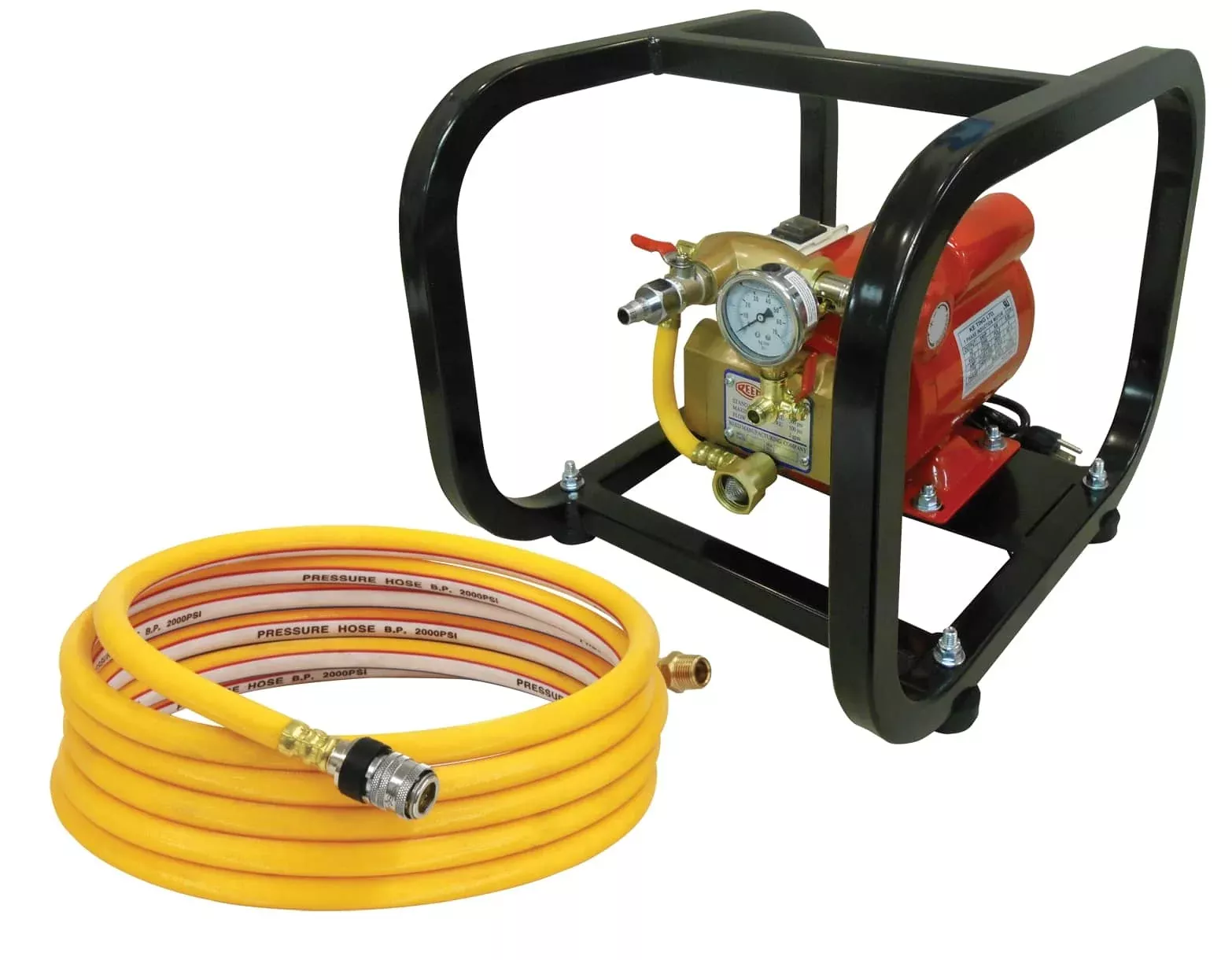 Reed Mfg EHTP500C Electric Hydrostatic Test Pump with Cage, 500 psi, 110V