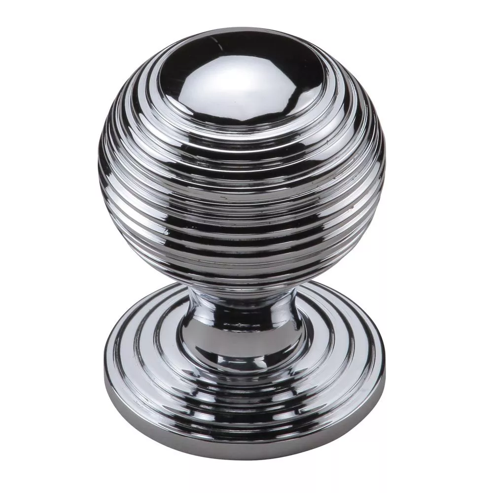 Reeded Cabinet Knob on Rose